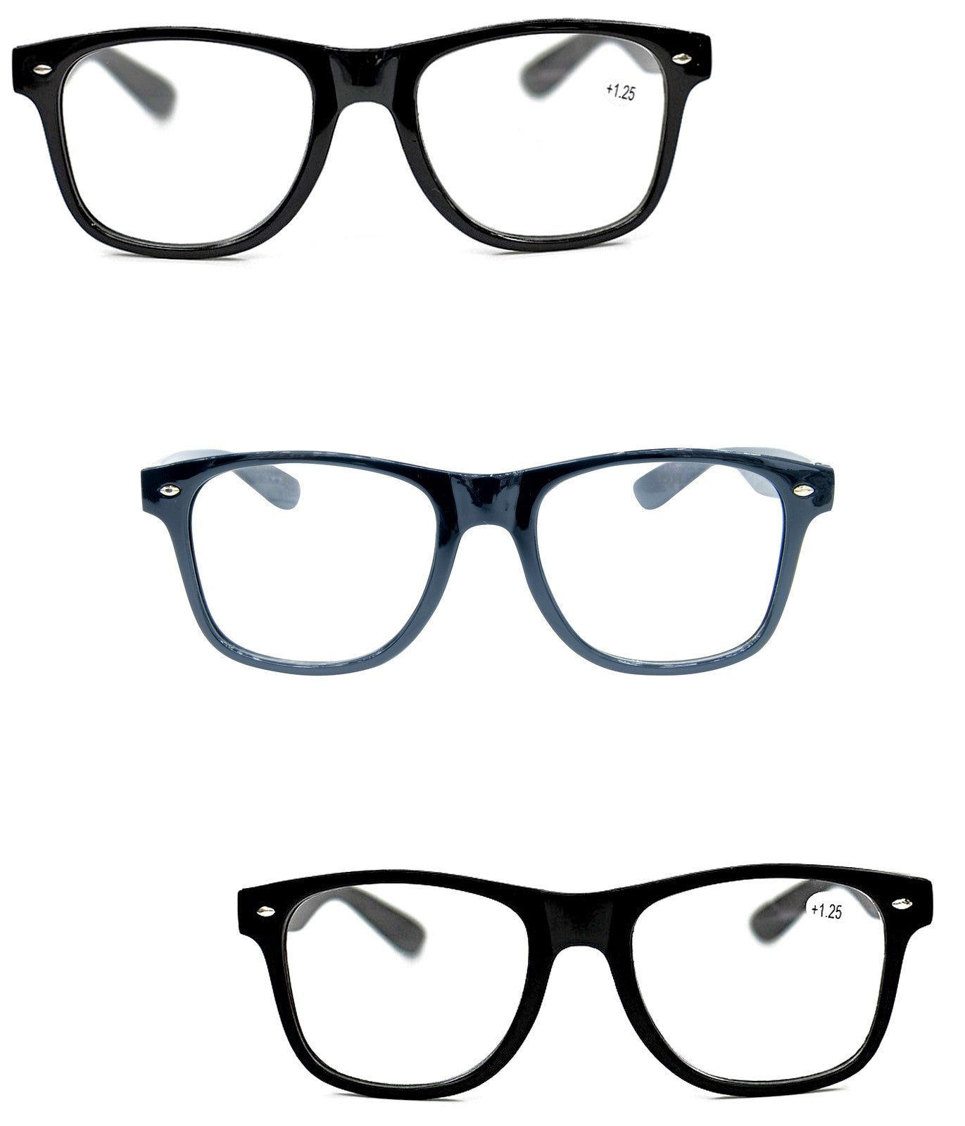 Fads & Fashions Anti Blue Light Reading Glasses Classic Retro Design Anti Fatigue TV Computer Mens Womens Oversized 7 Colours TN49ABL