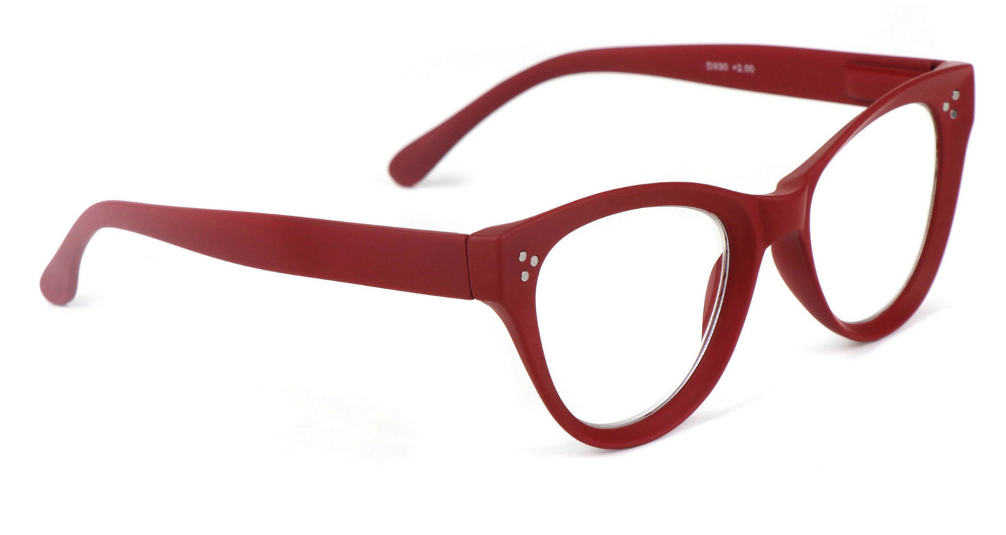 Cat Eye Concaved Framed Stylish Retro Reading Glasses with Spring Hinges DX90