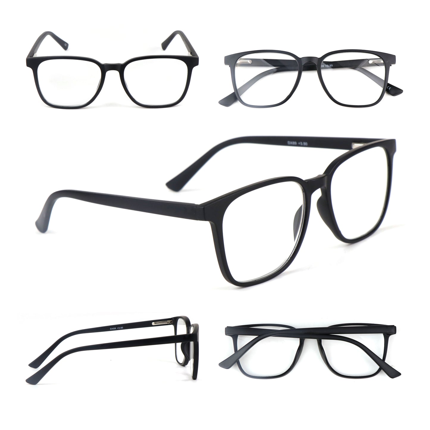 Stylish Retro Unisex Reading Glasses with Stainless Steel Rod Temples & Stainless Steel Spring Hinges DX89