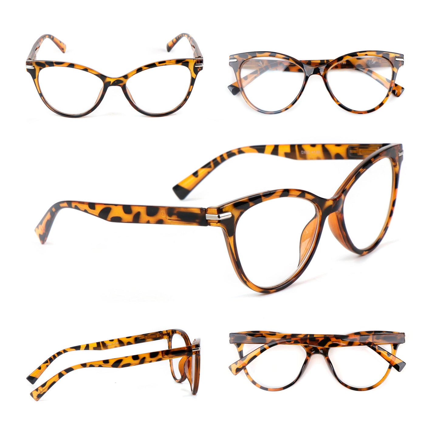 Cat Eye Reading Glasses Stylish Retro Womans Spring Hinges Lightweight Ready Readers Clear Vision 1.0+ 1.5+ 2.0+ 2.5+ 3.0+ 3.5+ 4.0+ DX82