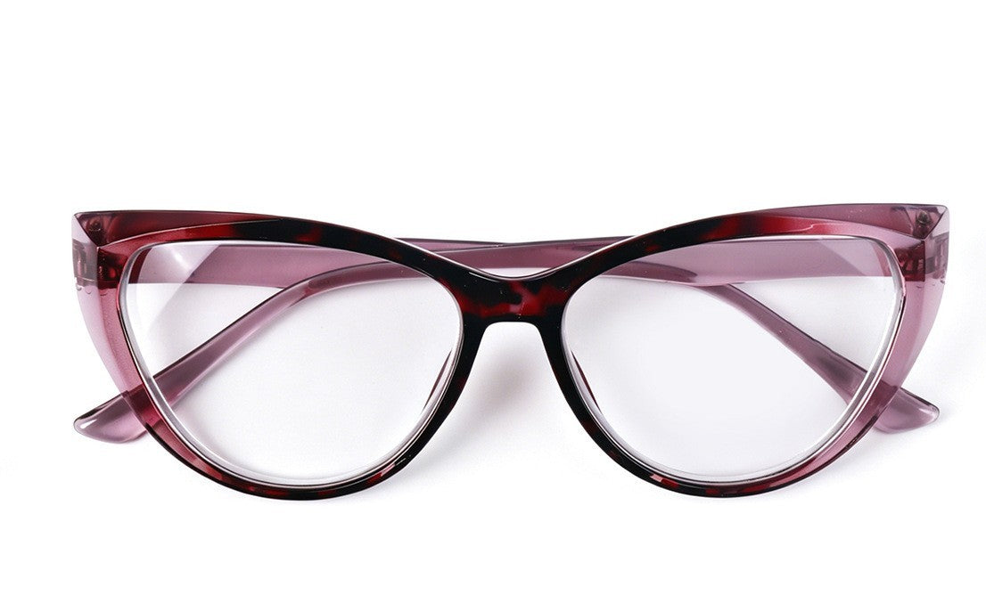 Photochromic Transitional Nearsighted Sun Myopia Glasses Cat Eye Womans DX9637
