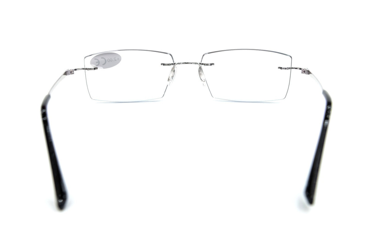 Photochromic Transition Rimless Myopia Sun Correction Glasses Mens Womans NG122P
