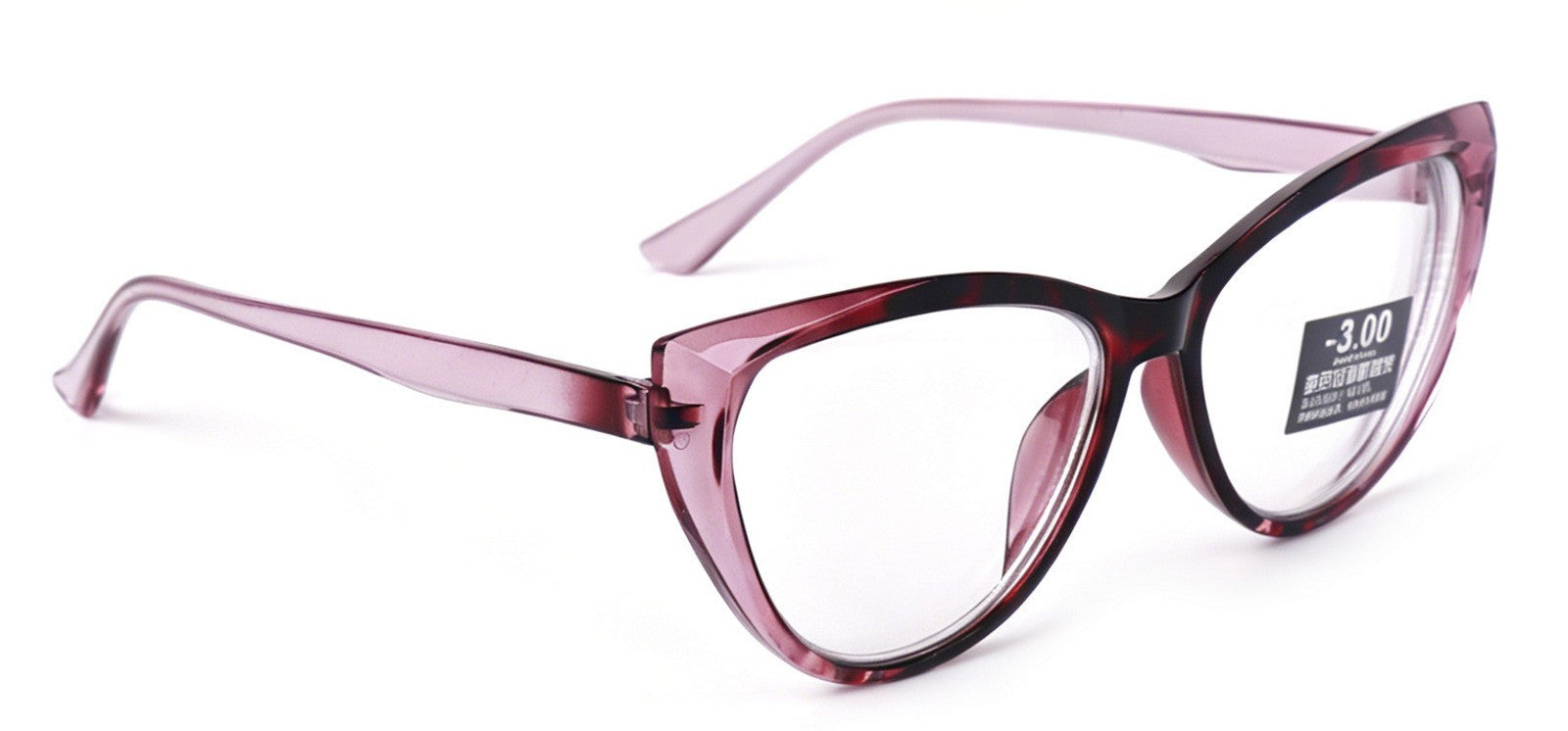 Photochromic Transitional Nearsighted Sun Myopia Glasses Cat Eye Womans DX9637
