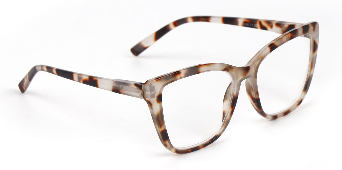 Oversized Cat Eye Myopia Near Sighted Correction Glasses Spring Hinges DX88M