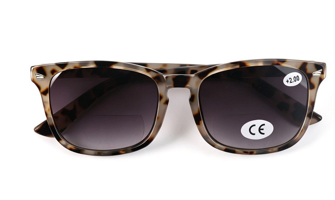 Bifocal Sunreader Glasses Men Women Anti Blue Light Metal Hinges L341‑ABL