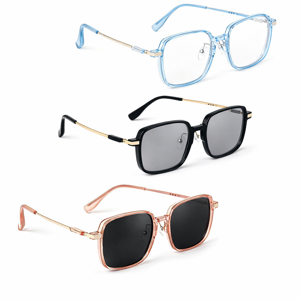 Photochromic Transition Myopia Sun Nearsighted Glasses Mens Womans DX2055