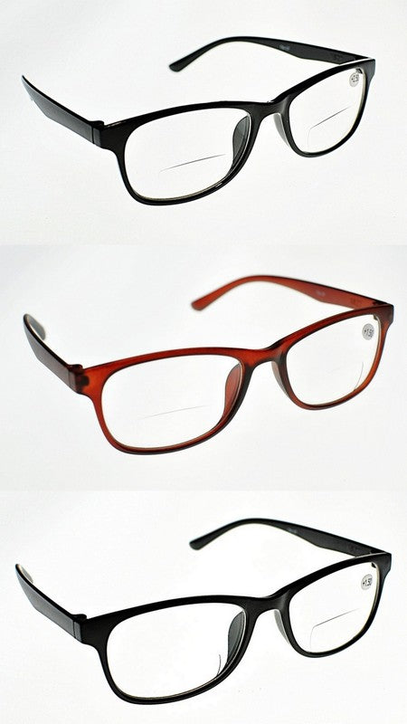 Retro Bifocal Clear Lens Reading Glasses - Model TN37