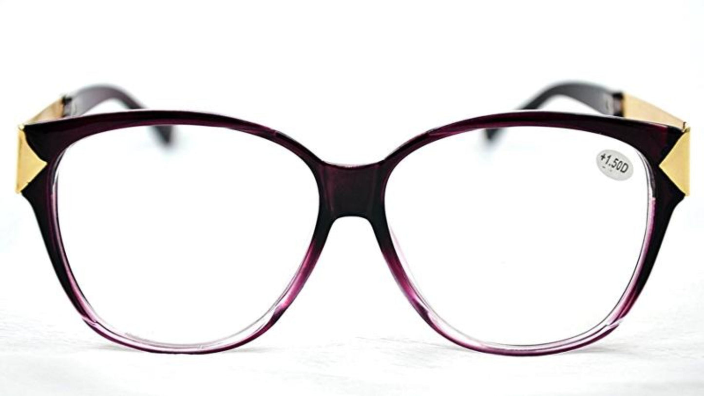 Large Frame 57mm x 55mm Metal & Acetate Retro Eyeglasses - Model GF122