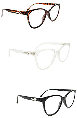 Cat Eye Oversized Reading Glasses 1950/60s Metal Hinges - Model DX61