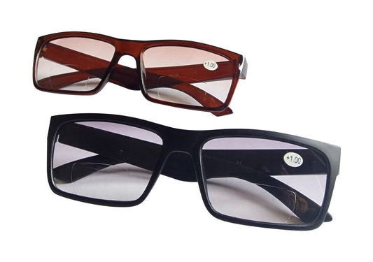 Bifocal Tinted Reading Glasses Sun Readers In Brown or Black TN53