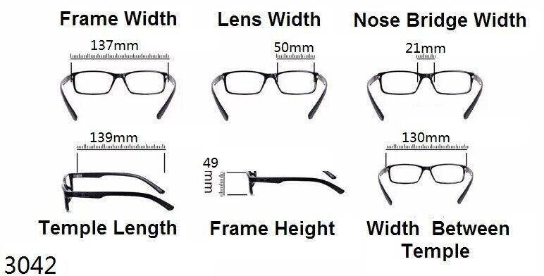 Pure Titanium 2 in 1 Magnetic Sunglasses & Eyeglasses UV400 in Black DC3042