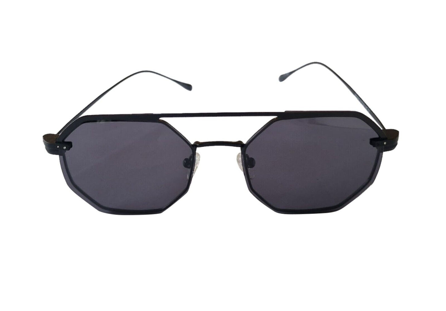 Pure Titanium Eyeglasses 2 in 1 with Magnetic Sunglasses UV400 in Black DC3044