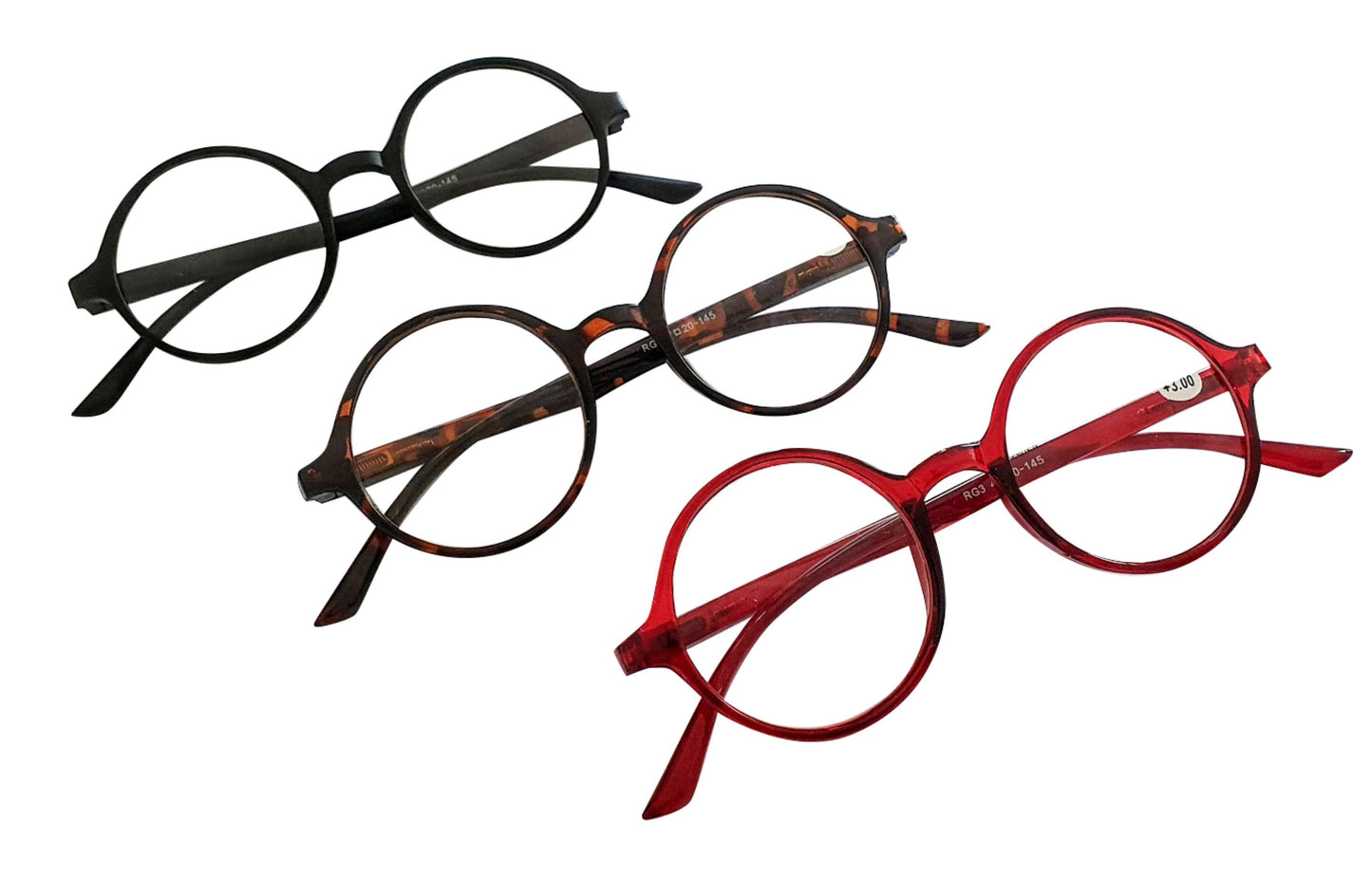 Round Reading Glasses Spring Hinges - Model RG3