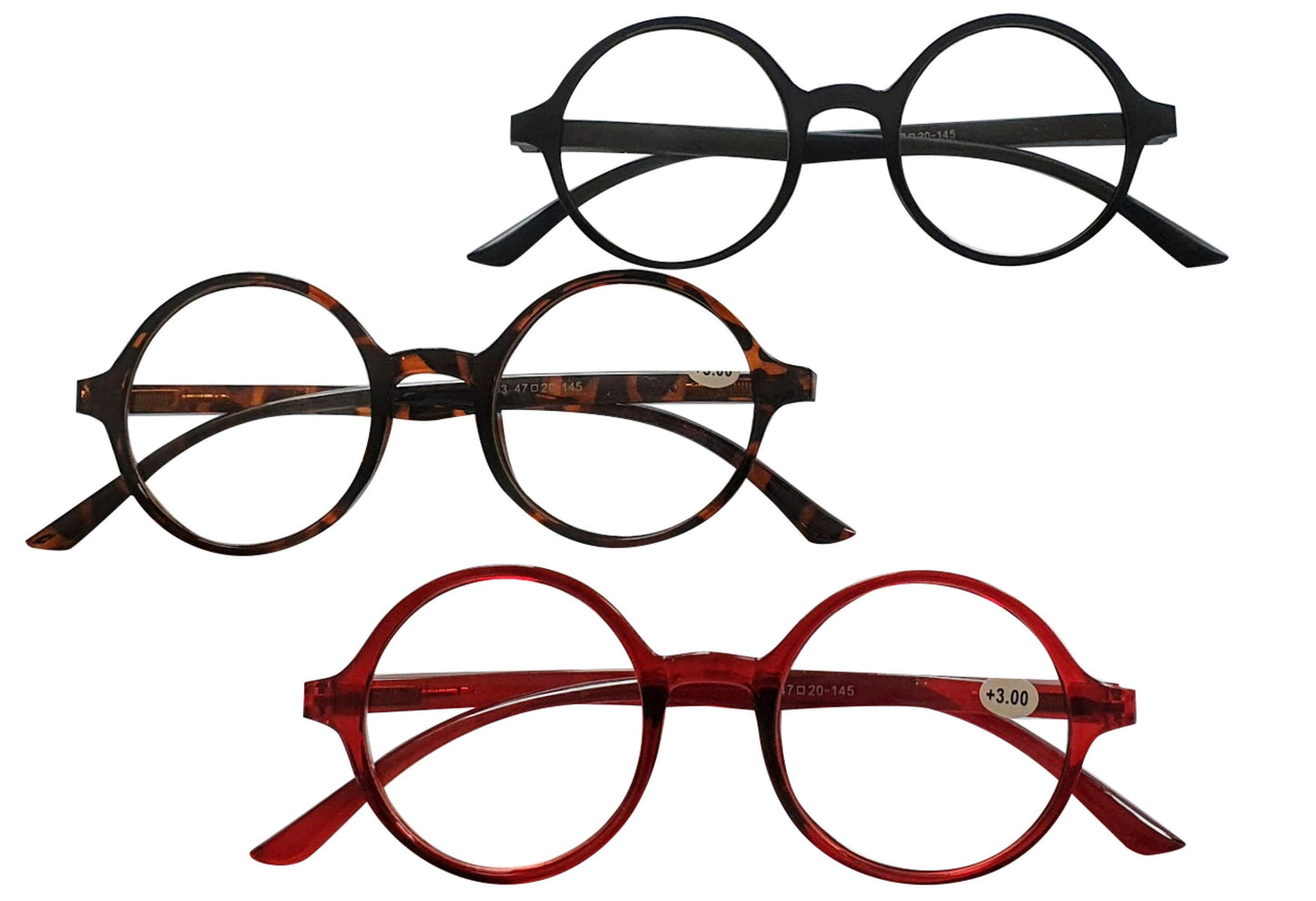 Round Reading Glasses Spring Hinges - Model RG3