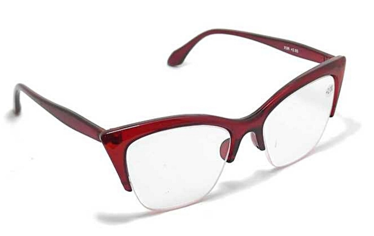 Cat Eye Half Frame Browline Reading Glasses - Model X3