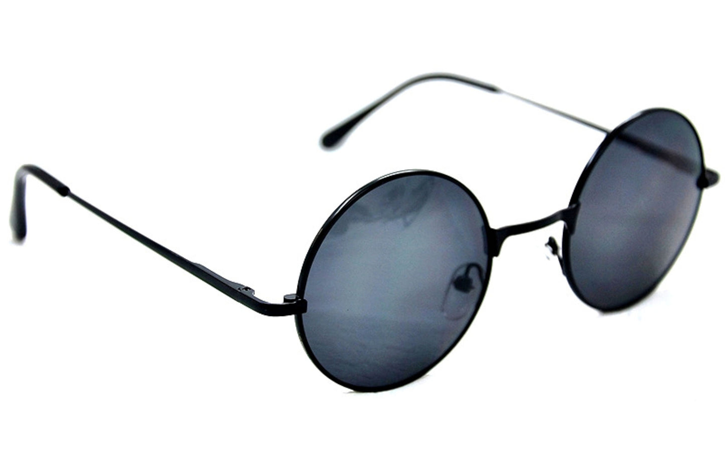 SG51 Retro Round UV400 protection Classic Sunglasses In Silver or Black Alloy Frame