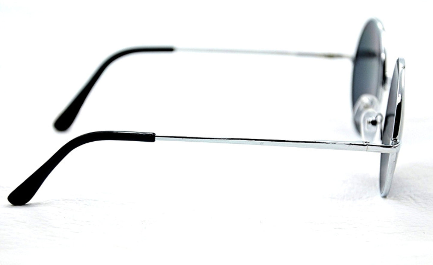SG51 Retro Round UV400 protection Classic Sunglasses In Silver or Black Alloy Frame