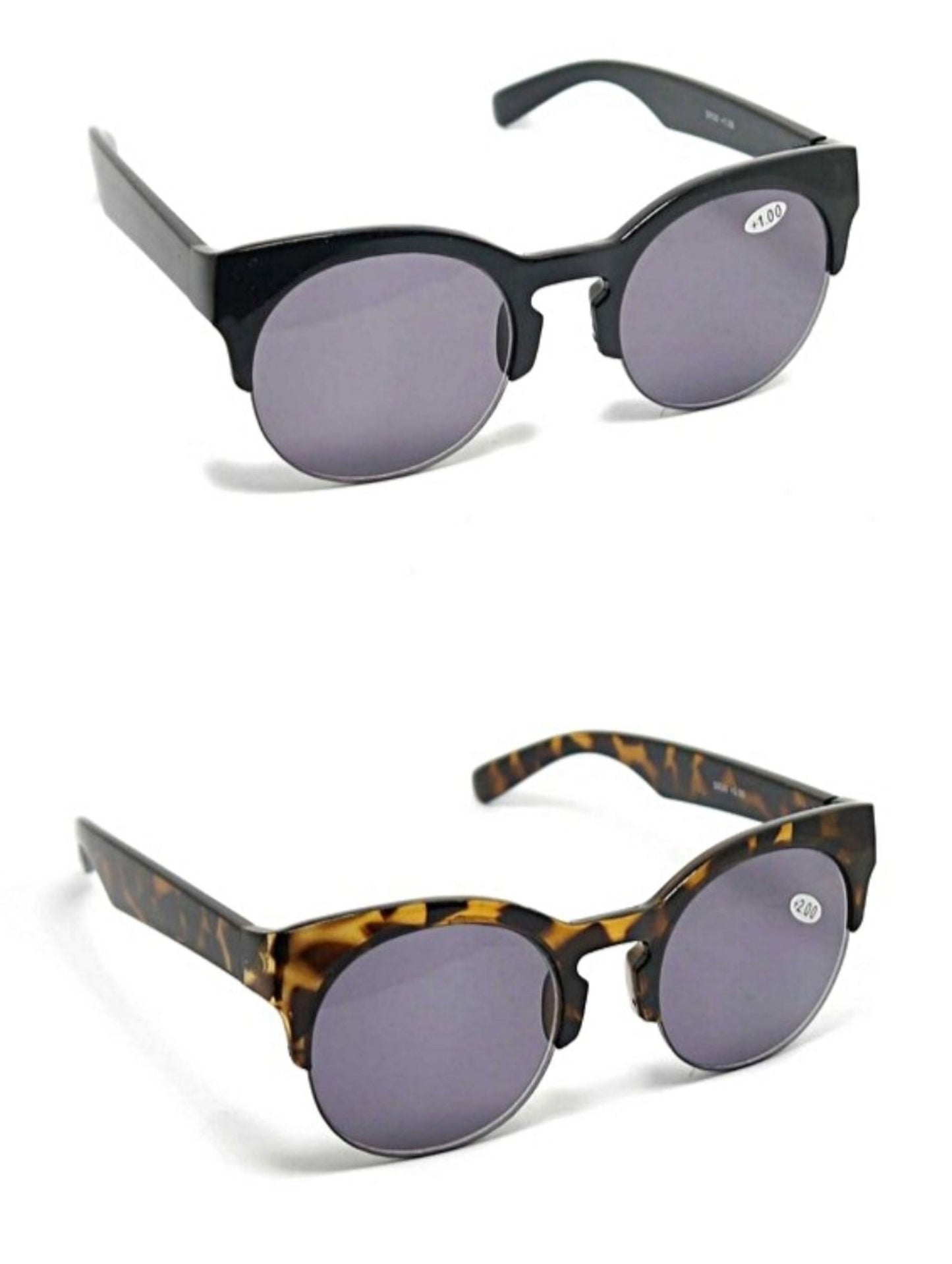 Round Half Frame Browline Sun Readers - Model SR30