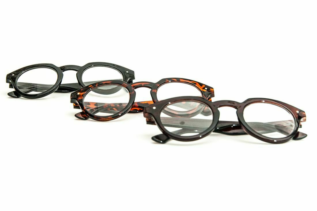 2 x PAIRS Retro Round Reading Glasses - Model TN03