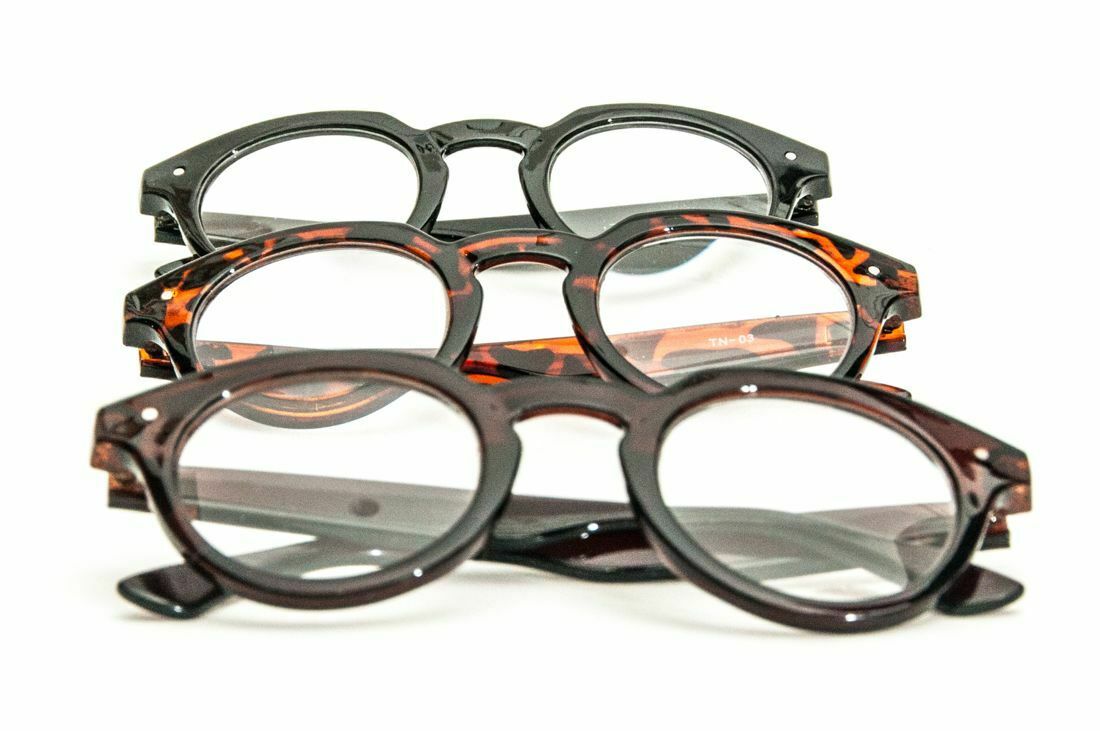 2 x PAIRS Retro Round Reading Glasses - Model TN03