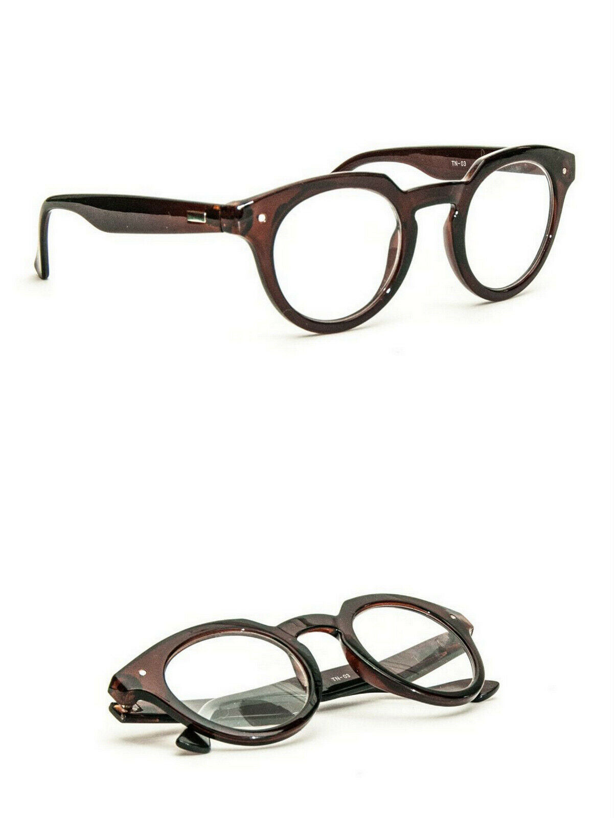 2 x PAIRS Retro Round Reading Glasses - Model TN03