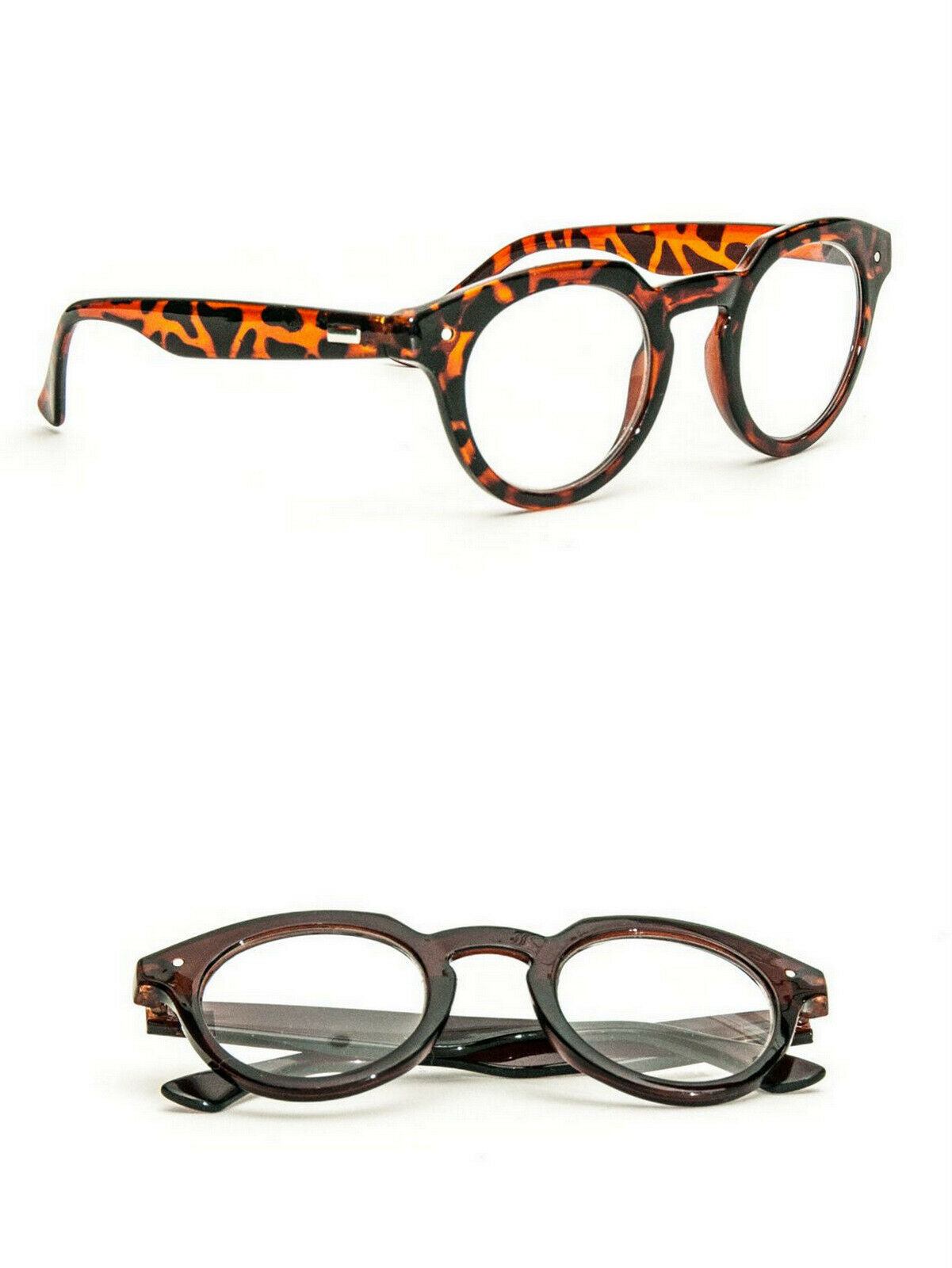 2 x PAIRS Retro Round Reading Glasses - Model TN03