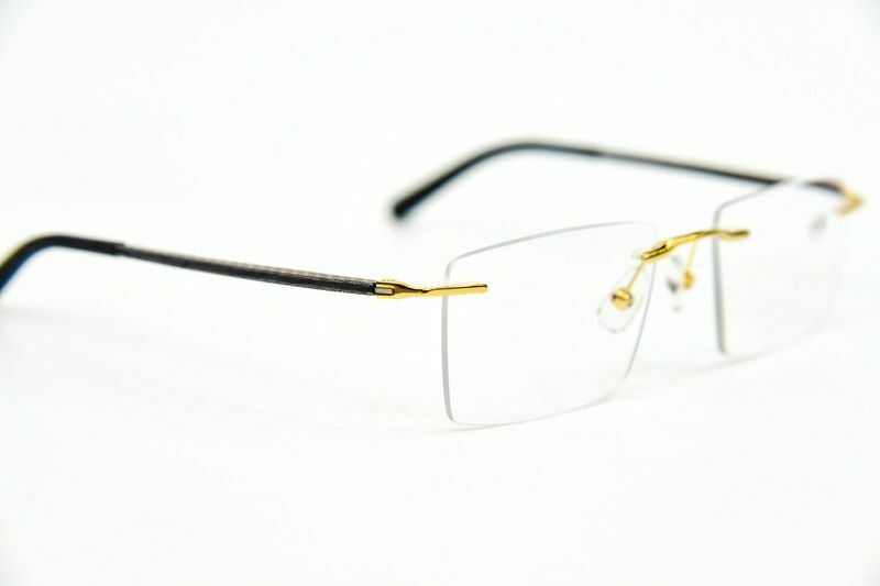 Pure Titanium Rimless Reading Glasses Scratch Resistant Resin Lenses - Model ST9203