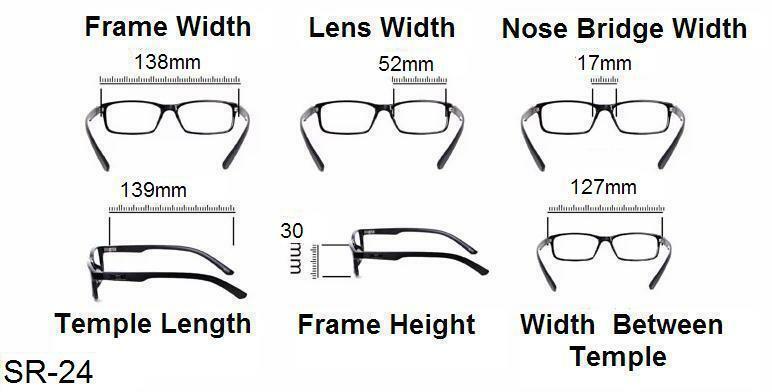 Bifocal Tinted Spring Hinged Reading Glasses - Model SR24