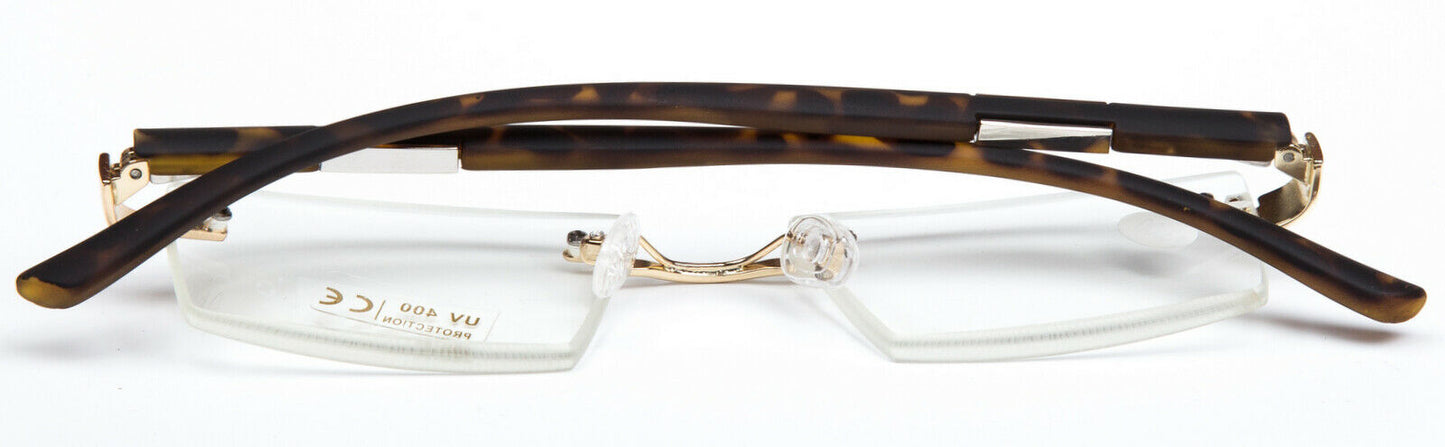 Rimless Acetate/Stainless Reading Glasses - Model DX14