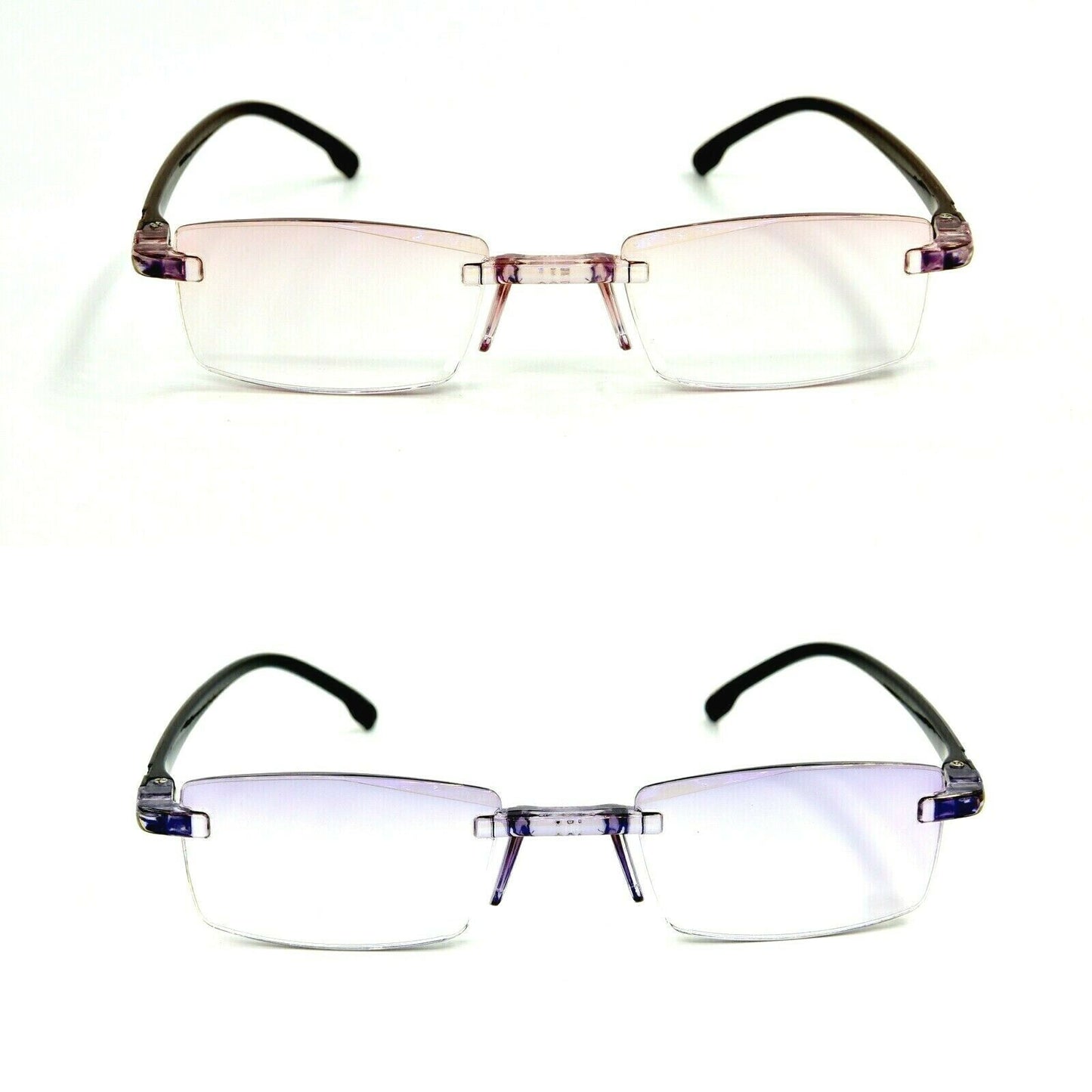 Tinted Anti Blue Light Rimless Reading Glasses - Model RG2ABL