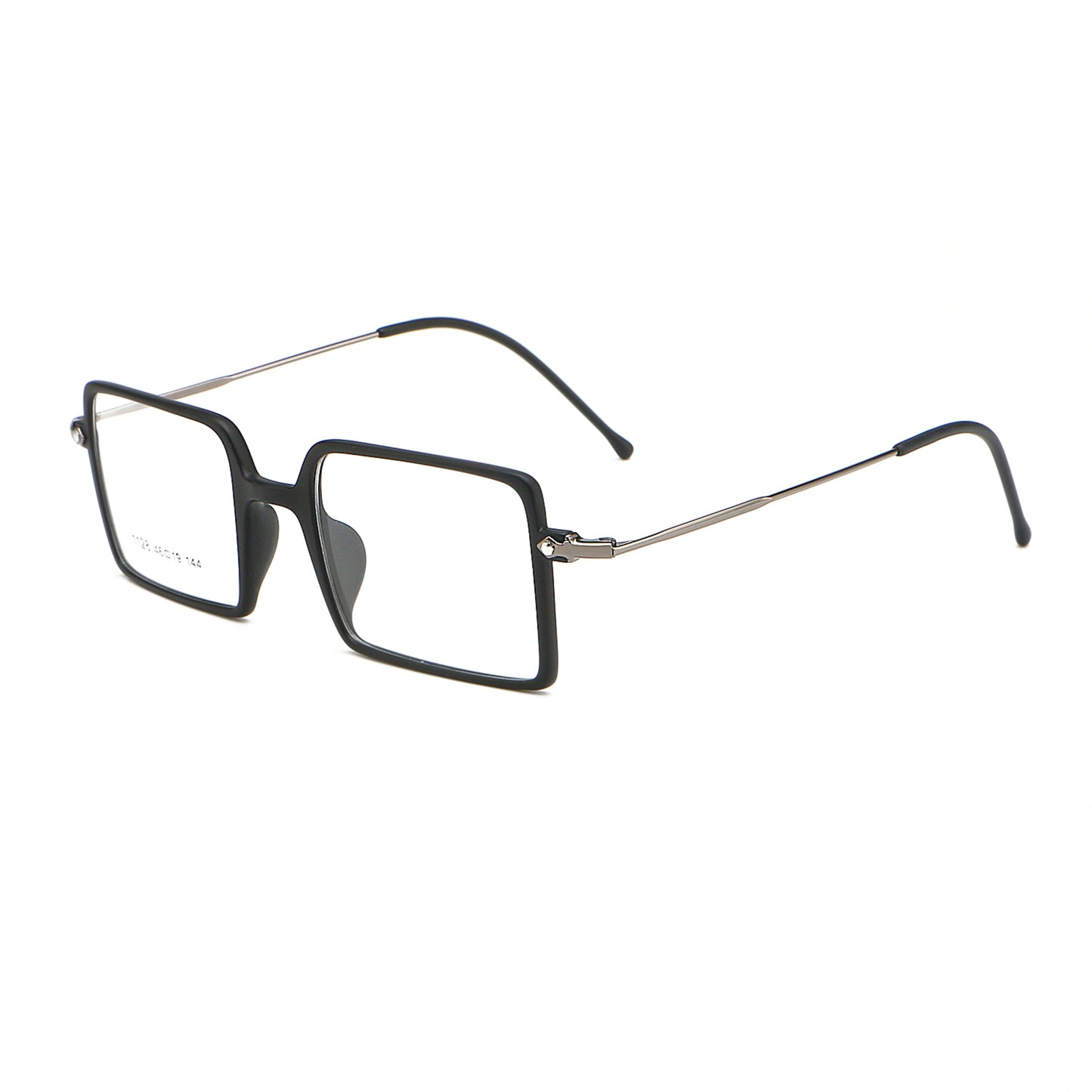 Square 1960s Reading Glasses Acetate & Stainless Steel Frame Model DX8
