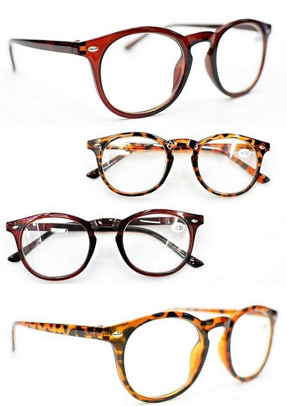 Oval Classic Reading Glasses with Spring Hinges - Model MY67