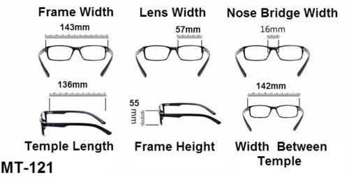Large Frame 57mm x 55mm Metal & Acetate Retro Eyeglasses - Model GF122