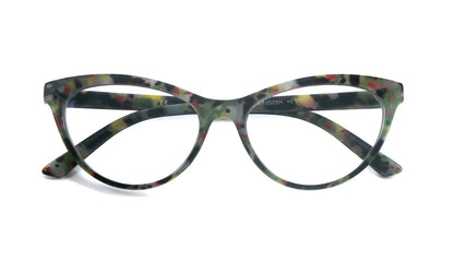 Cat Eye Retro Flower Design Reading Glasses Womans with Spring Hinges DX101