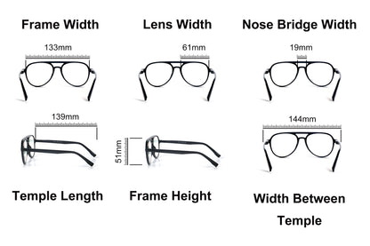 Classic Style Funky Reading Glasses Mens Womans with Metal Hinges DX100