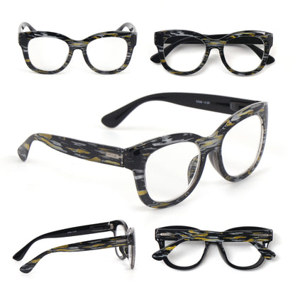 Oversized Retro Reading Glasses handmade Ladies Colourful Spring Hinges 59 x 53mm Large Frame DX99
