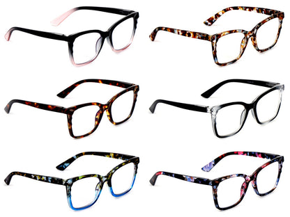 Colourful Oversized Retro Reading Glasses Unisex Spring Hinges 6 Colours 002