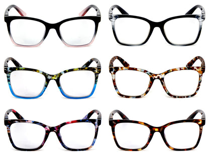 Colourful Oversized Retro Reading Glasses Unisex Spring Hinges 6 Colours 002