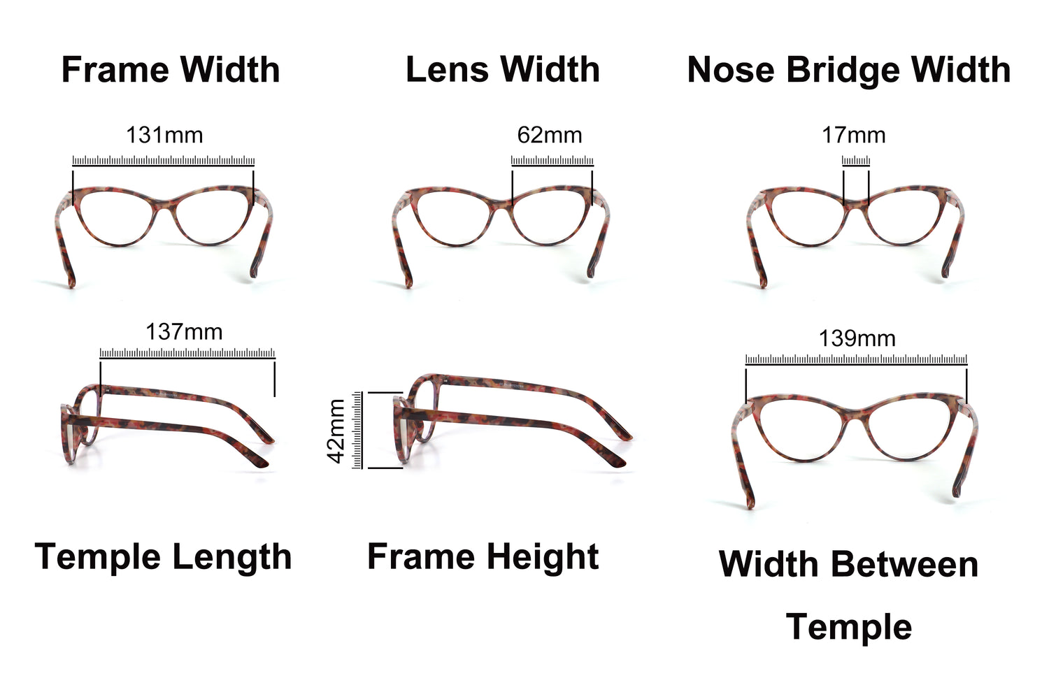 Cat Eye Retro Flower Design Reading Glasses Womans with Spring Hinges DX101