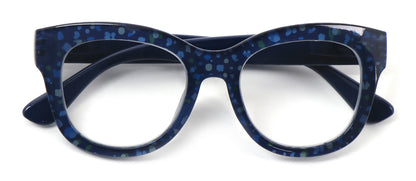 Oversized Retro Reading Glasses handmade Ladies Colourful Spring Hinges 59 x 53mm Large Frame DX99