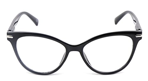 Cat Eye Reading Glasses Stylish Retro Womans Spring Hinges Lightweight Ready Readers Clear Vision 1.0+ 1.5+ 2.0+ 2.5+ 3.0+ 3.5+ 4.0+ DX82