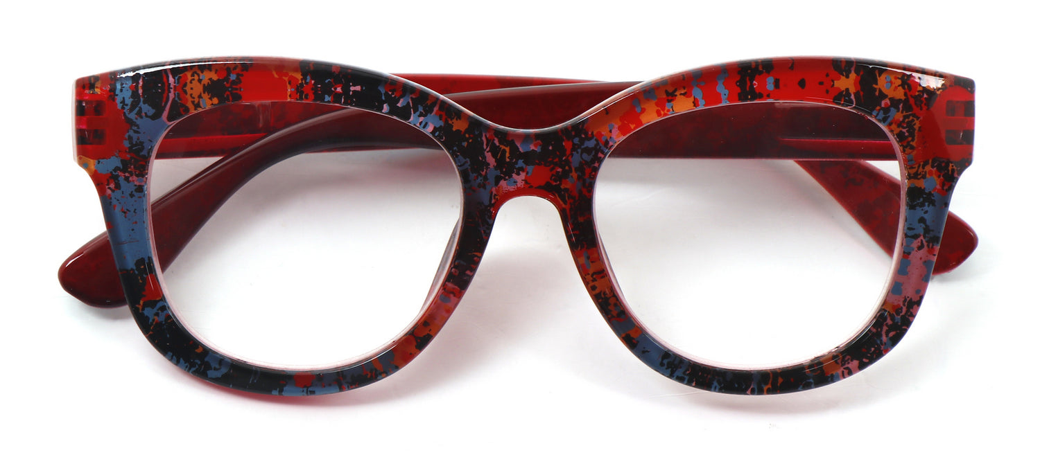 Oversized Retro Reading Glasses handmade Ladies Colourful Spring Hinges 59 x 53mm Large Frame DX99