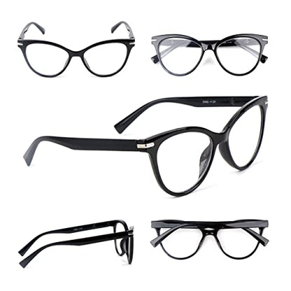 Cat Eye Reading Glasses Stylish Retro Womans Spring Hinges Lightweight Ready Readers Clear Vision 1.0+ 1.5+ 2.0+ 2.5+ 3.0+ 3.5+ 4.0+ DX82