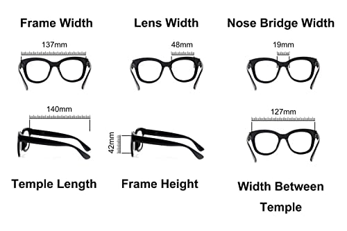 Bold Oval Fashion Retro Unisex Reading Glasses with Spring Hinges DX86