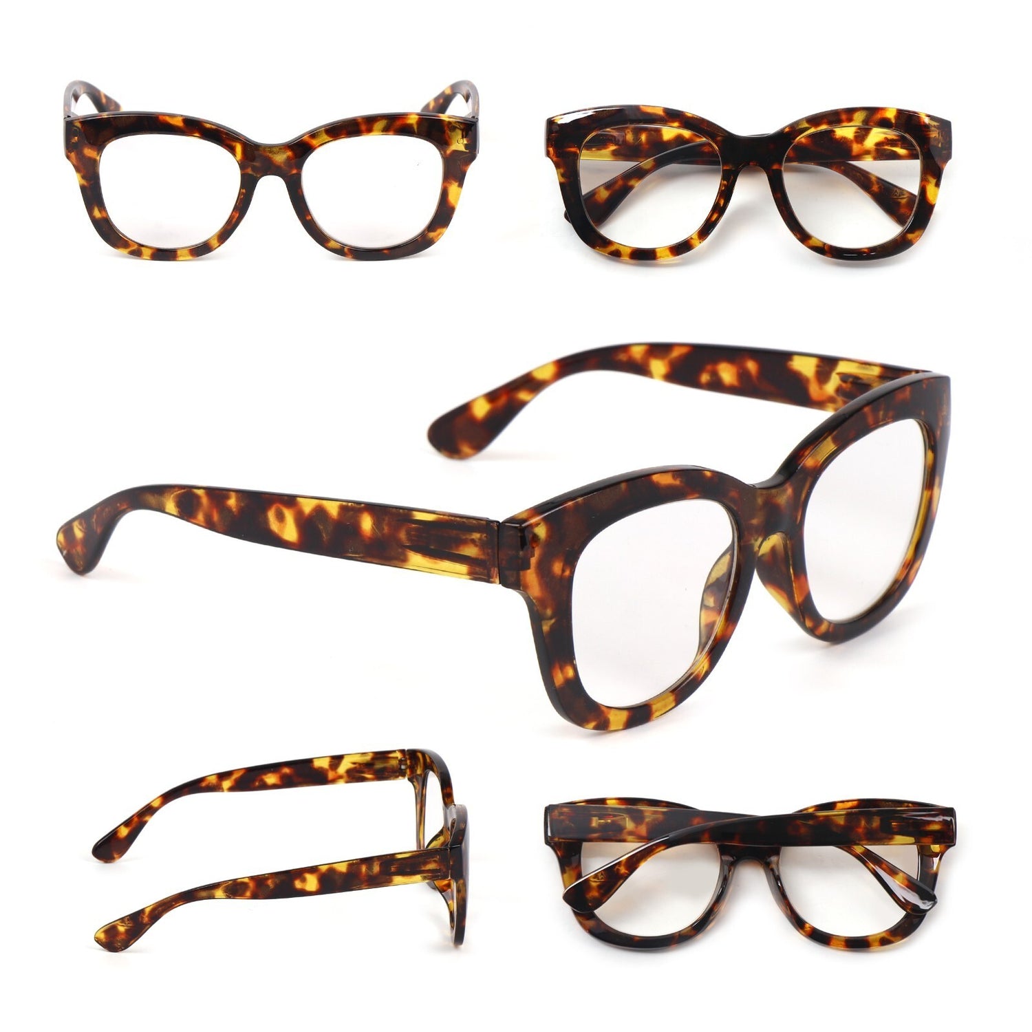 Oval Stylish Broad Framed Retro Reading Glasses Mens Womans Spring Hinges 2534