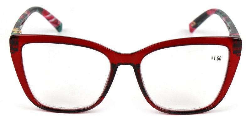 Cat Eye Funky Oversized Reading Glasses Woman with Spring Hinges 16 Colours DX88