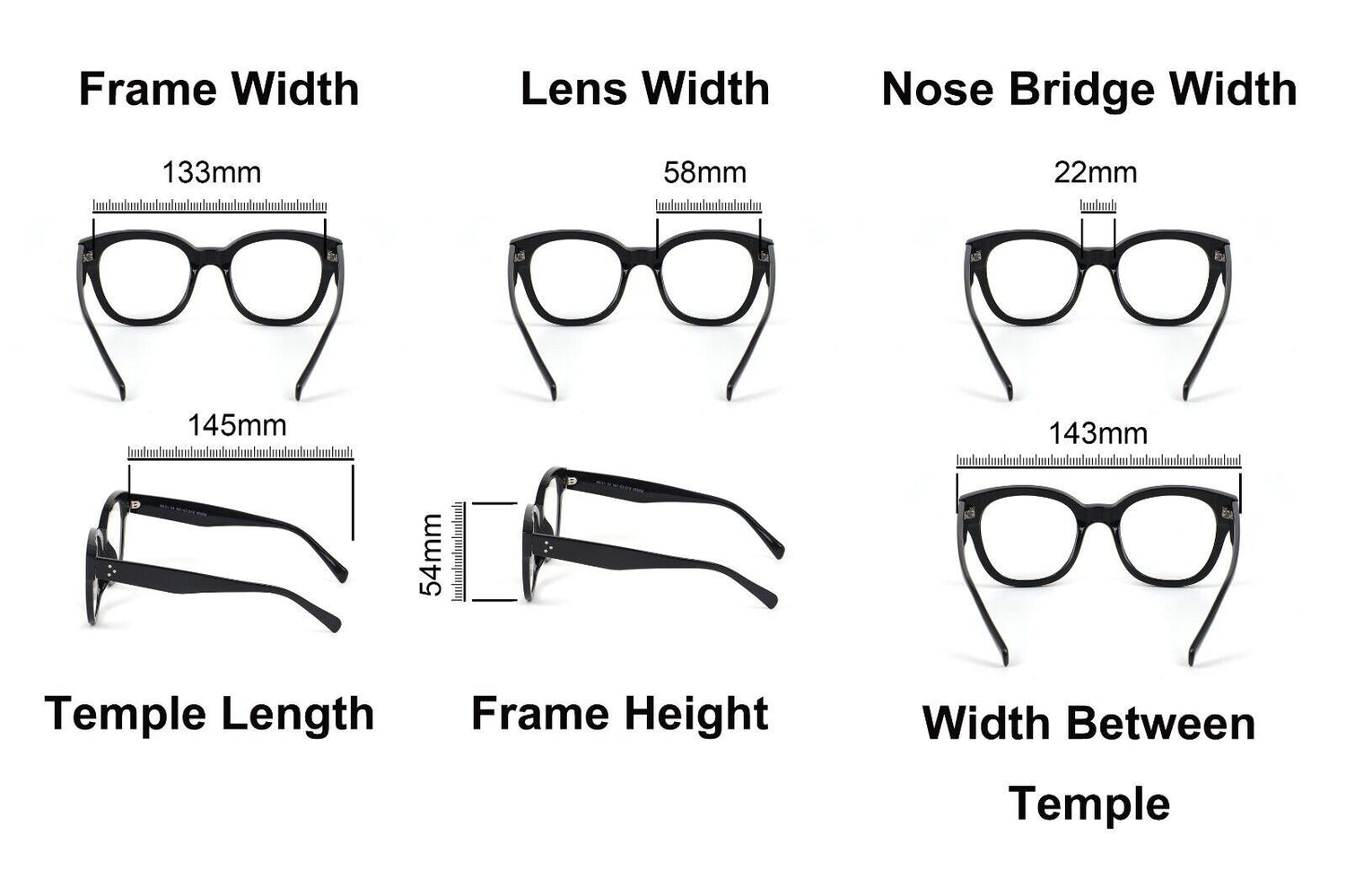 Stylish Oversized Retro Anti Blue Light Reading Glasses Unisex Metal Hinges 5037