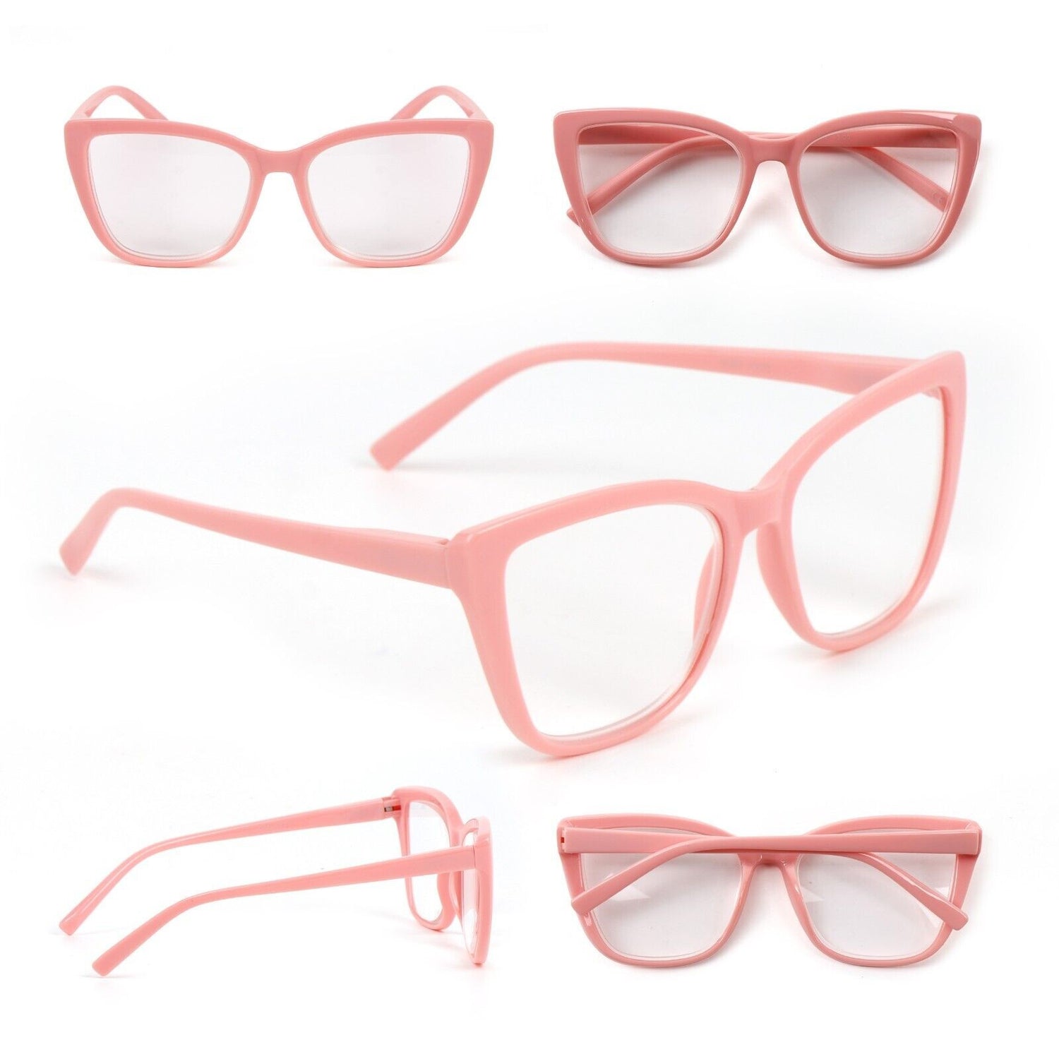 Cat Eye Funky Oversized Reading Glasses Woman with Spring Hinges 16 Colours DX88