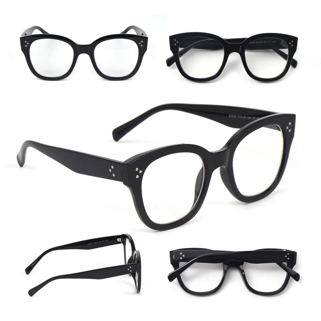 Stylish Oversized Retro Anti Blue Light Reading Glasses Unisex Metal Hinges 5037