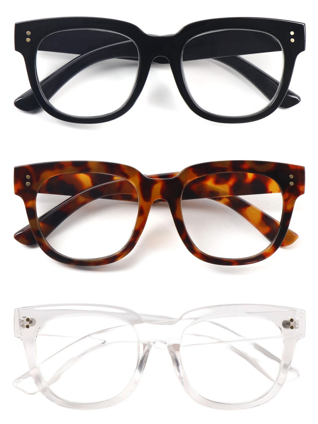 Fashion Oval Reading Glasses Anti Blue Light Retro Unisex Metal Hinges 2128